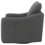 Madia Charcoal Gray Boucle Upholstered Swivel Glider Chair from Coaster - Luna Furniture