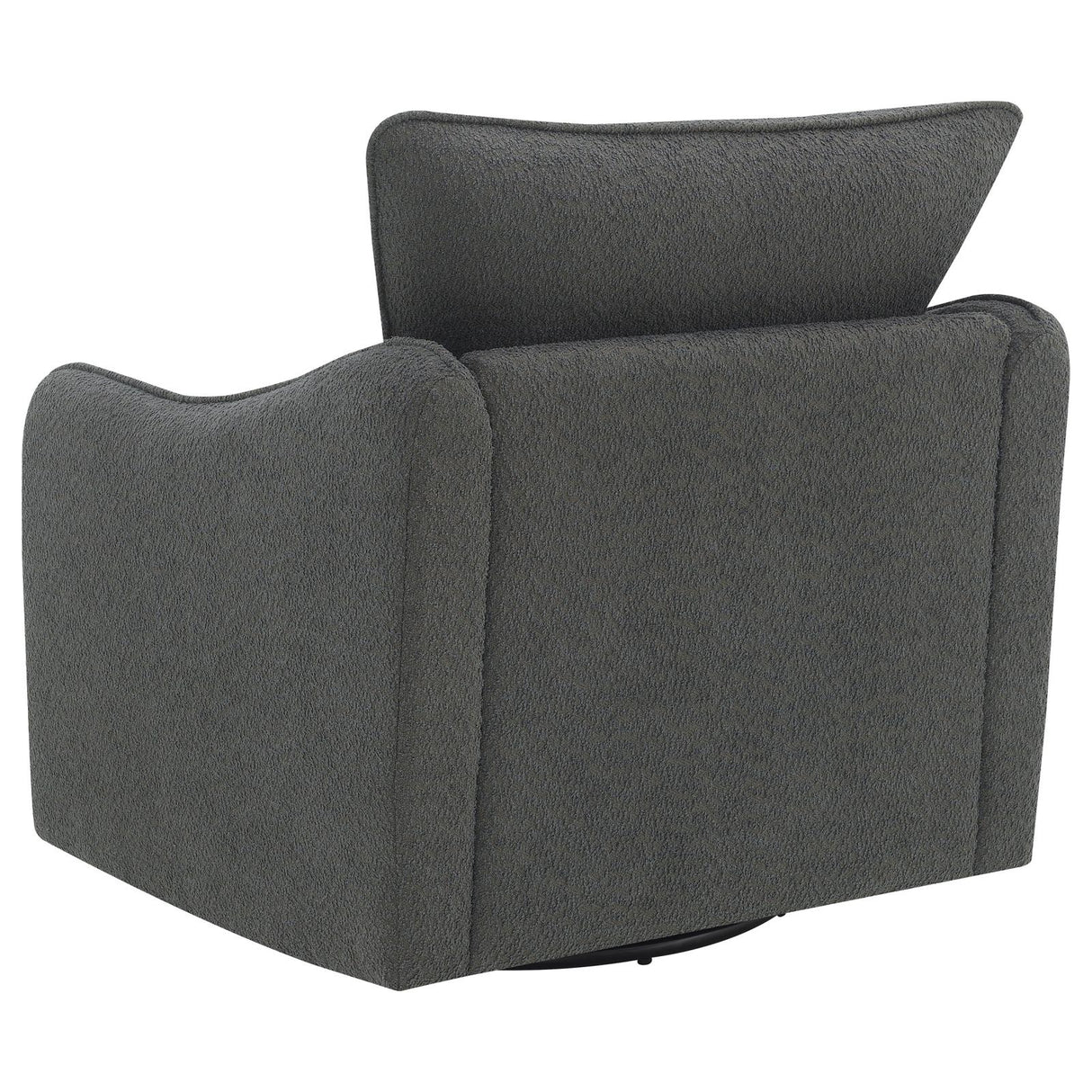Madia Charcoal Gray Boucle Upholstered Swivel Glider Chair from Coaster - Luna Furniture