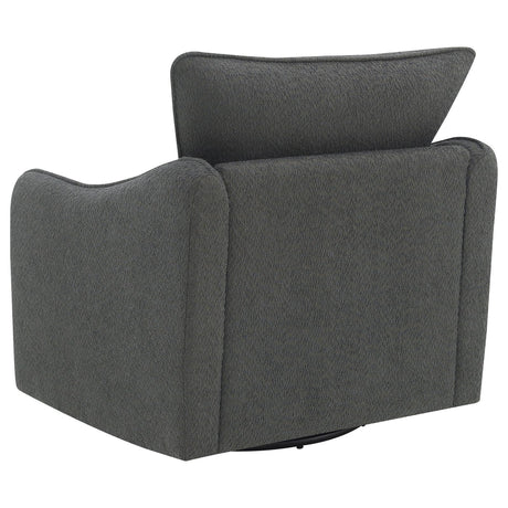 Madia Charcoal Gray Boucle Upholstered Swivel Glider Chair from Coaster - Luna Furniture