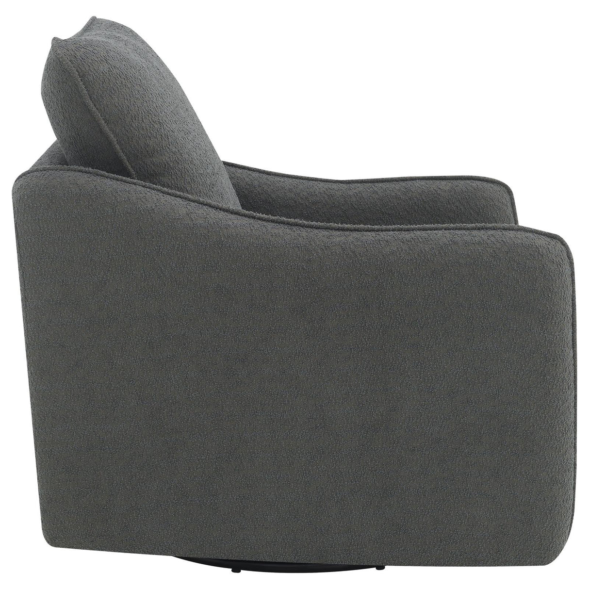 Madia Charcoal Gray Boucle Upholstered Swivel Glider Chair from Coaster - Luna Furniture