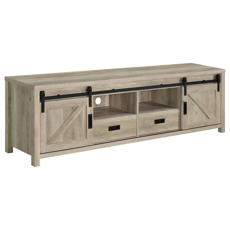 Madra Rectangular TV Console with 2 Sliding Doors from Coaster - Luna Furniture