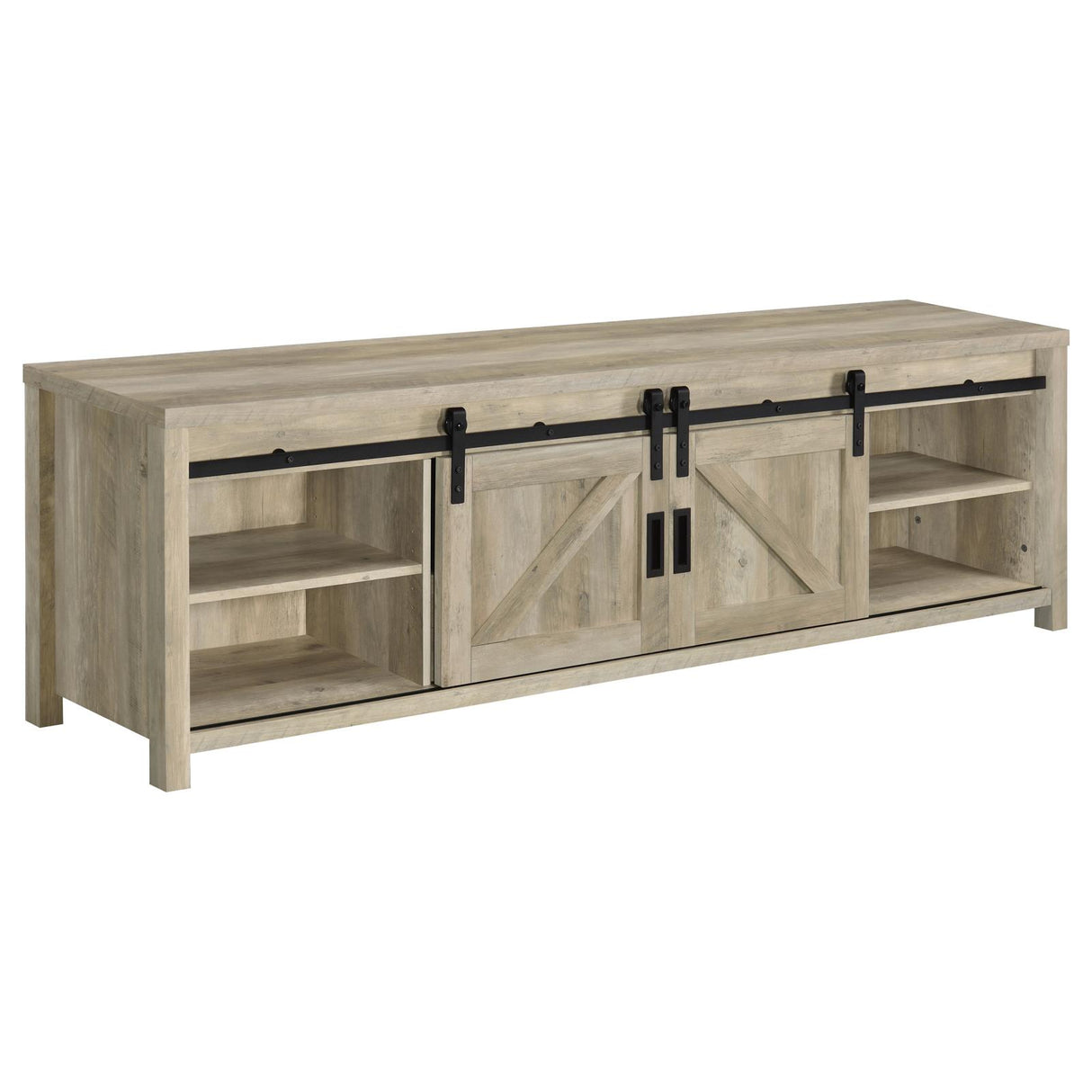 Madra Rectangular TV Console with 2 Sliding Doors from Coaster - Luna Furniture