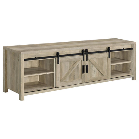 Madra Rectangular TV Console with 2 Sliding Doors from Coaster - Luna Furniture