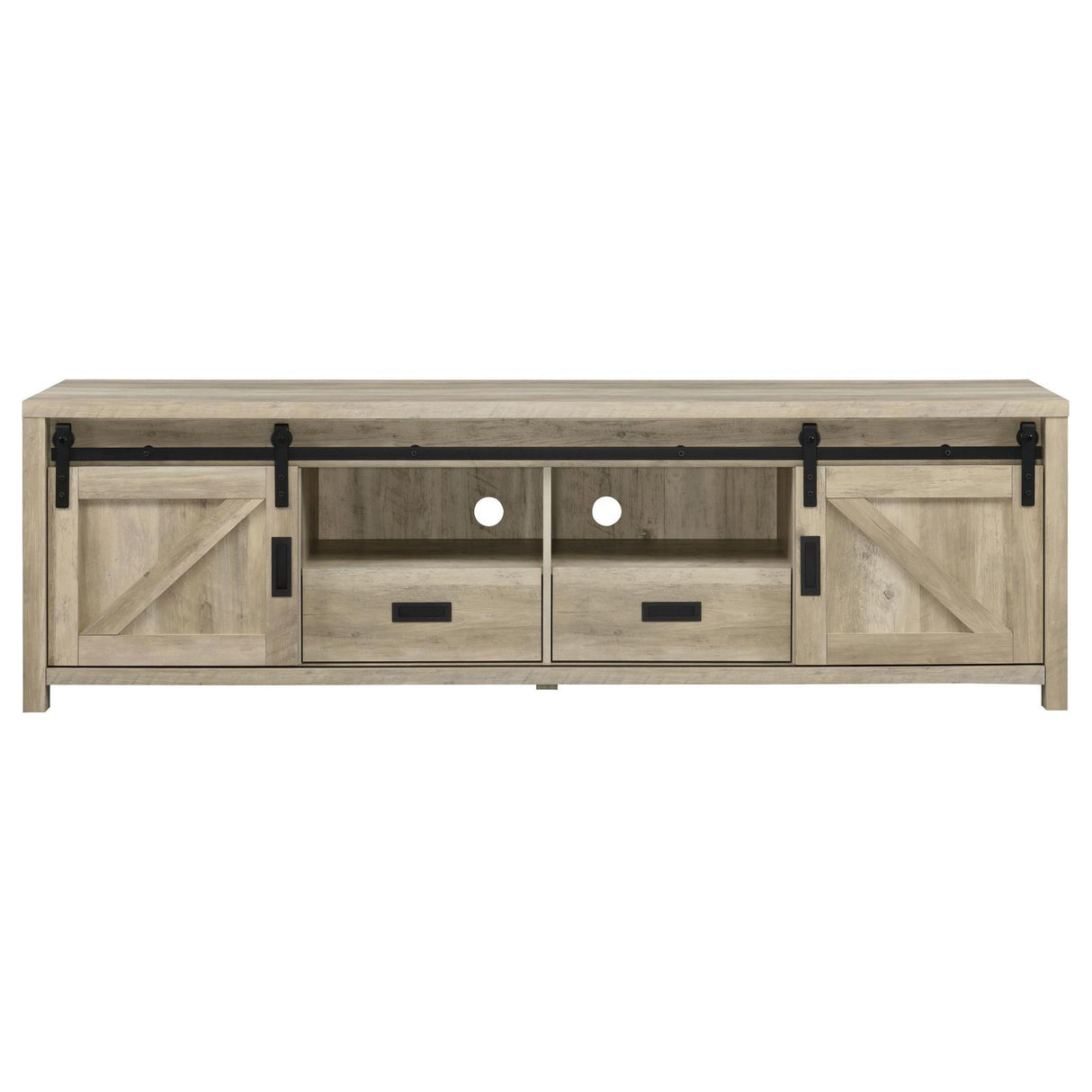 Madra Rectangular TV Console with 2 Sliding Doors from Coaster - Luna Furniture