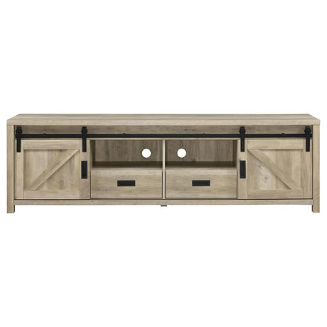 Madra Rectangular TV Console with 2 Sliding Doors from Coaster - Luna Furniture