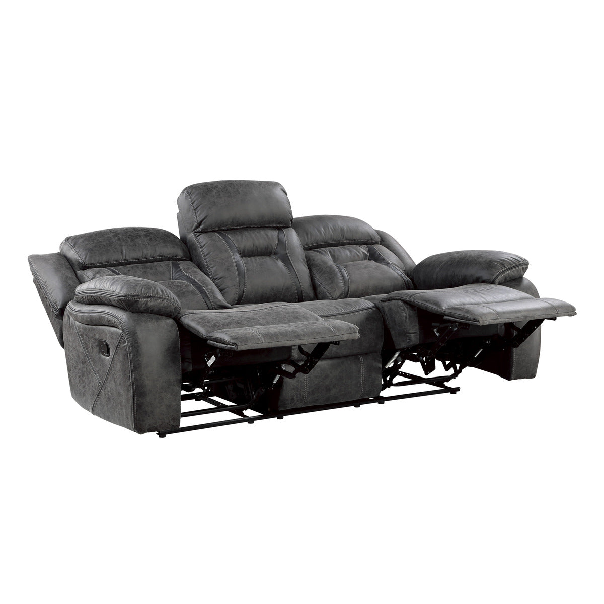 Homelegance Madrona Hill Gray Double Reclining Living Room Set
