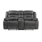 Madrona Hill Gray Double Reclining Living Room Set from Homelegance - Luna Furniture