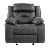Madrona Hill Gray Double Reclining Living Room Set from Homelegance - Luna Furniture