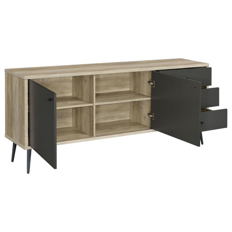 Maeve Gray and Antique Pine 2-Door Engineered Wood Accent Cabinet from Coaster - Luna Furniture