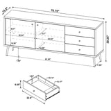 Maeve Gray and Antique Pine 2-Door Engineered Wood Accent Cabinet from Coaster - Luna Furniture