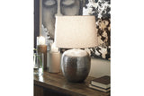 Magalie Antique Silver Finish Table Lamp from Ashley - Luna Furniture