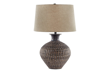 Magan Antique Bronze Finish Table Lamp from Ashley - Luna Furniture