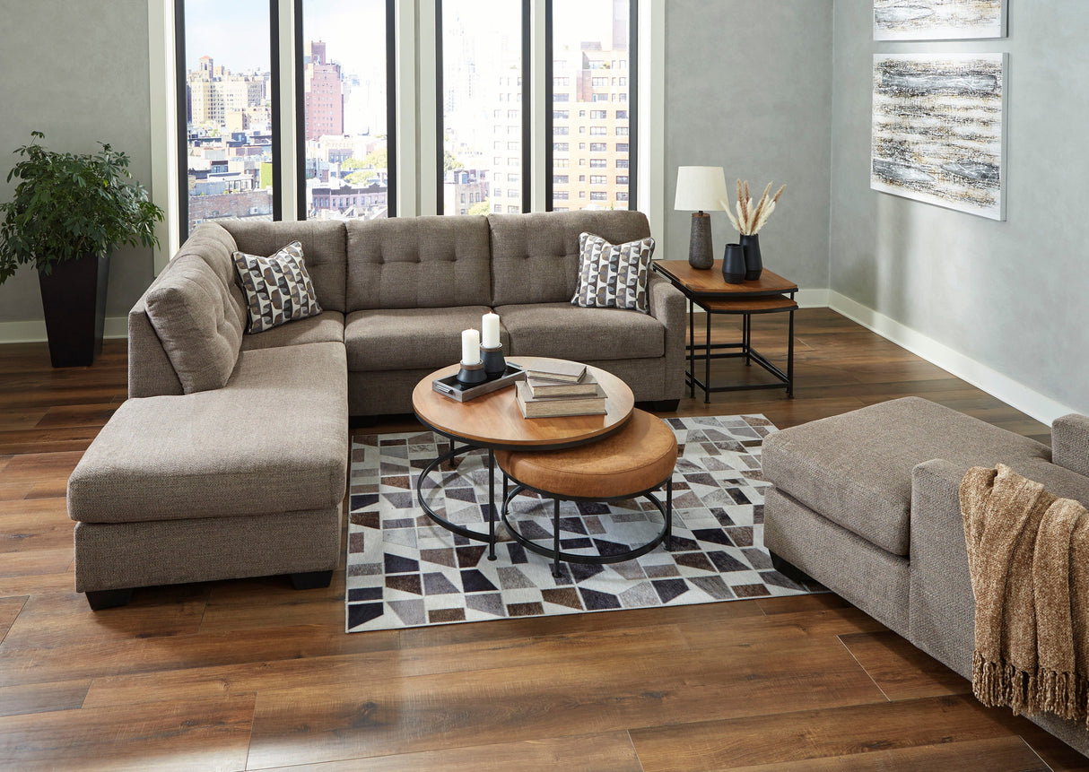 Mahoney Chocolate 2-Piece LAF Chaise Sectional from Ashley - Luna Furniture