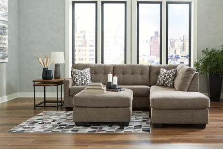 Mahoney Chocolate 2-Piece RAF Chaise Sectional from Ashley - Luna Furniture