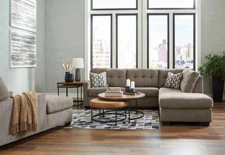 Mahoney Chocolate 2-Piece RAF Chaise Sectional from Ashley - Luna Furniture