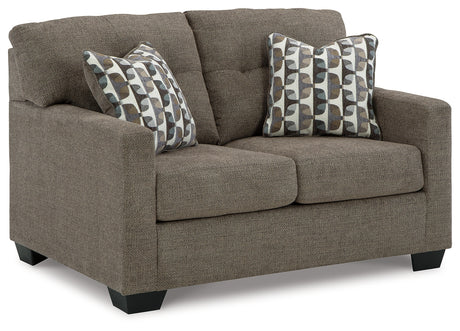 Mahoney Chocolate Loveseat from Ashley - Luna Furniture