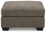 Mahoney Chocolate Oversized Accent Ottoman from Ashley - Luna Furniture