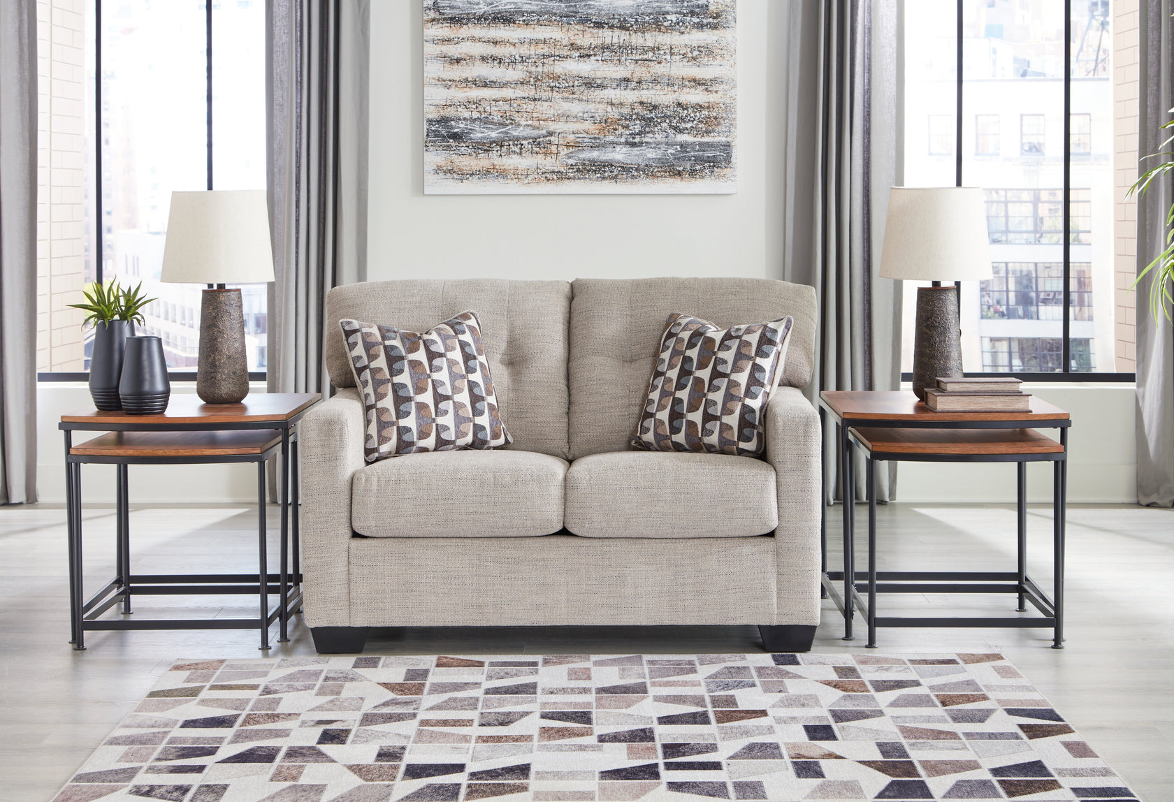 Mahoney Pebble Loveseat from Ashley Furniture - Luna Furniture