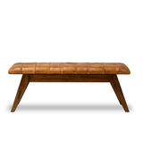 Maja Tan Leather Bench from Midinmod - Luna Furniture