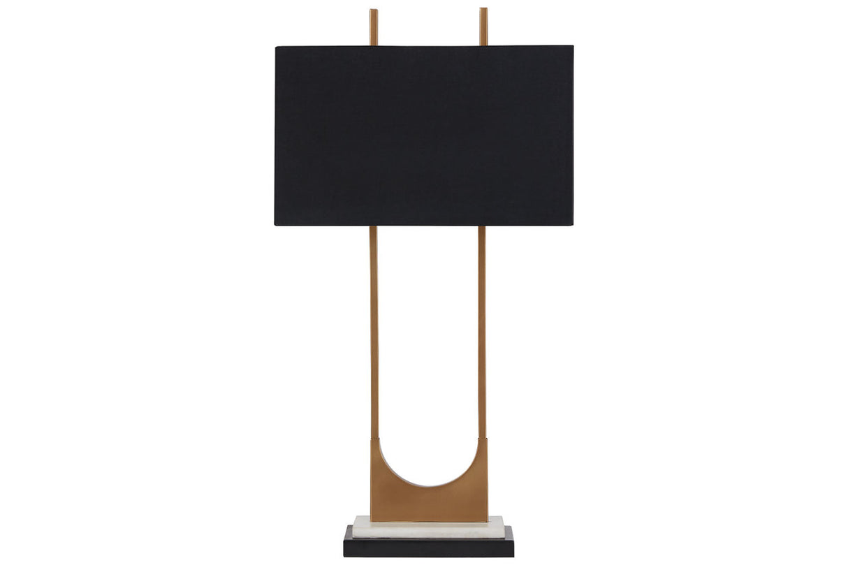 Malana Brass Finish Table Lamp from Ashley - Luna Furniture