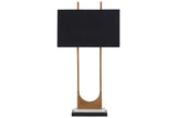 Malana Brass Finish Table Lamp from Ashley - Luna Furniture