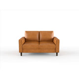 Malcolm Brown Faux Leather Loveseat from Homelegance - Luna Furniture