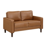 Malcolm Brown Faux Leather Loveseat from Homelegance - Luna Furniture