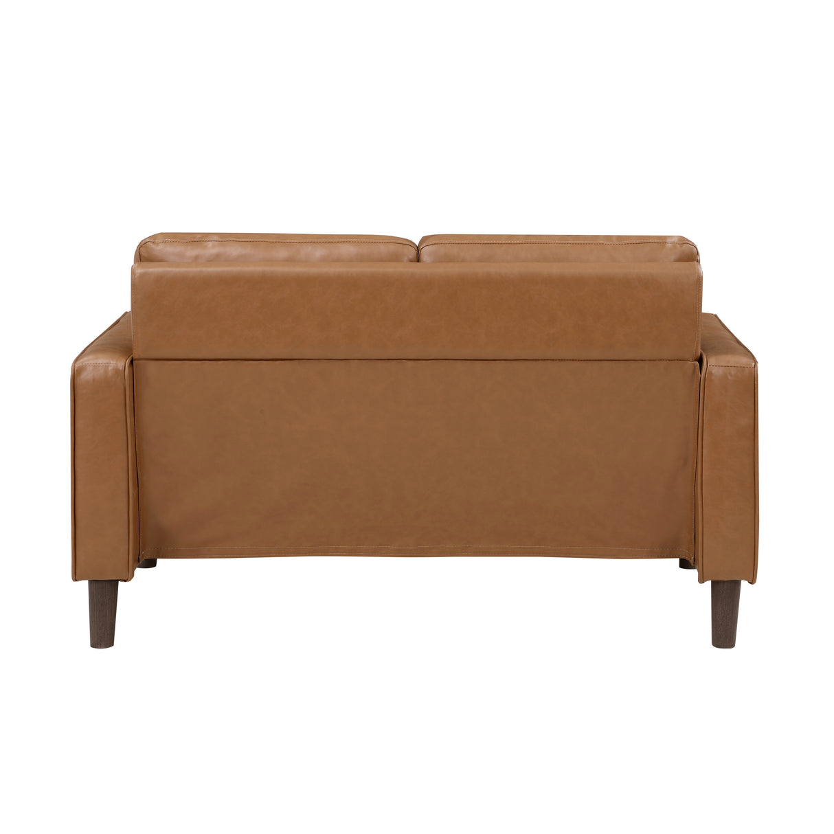 Malcolm Brown Faux Leather Loveseat from Homelegance - Luna Furniture