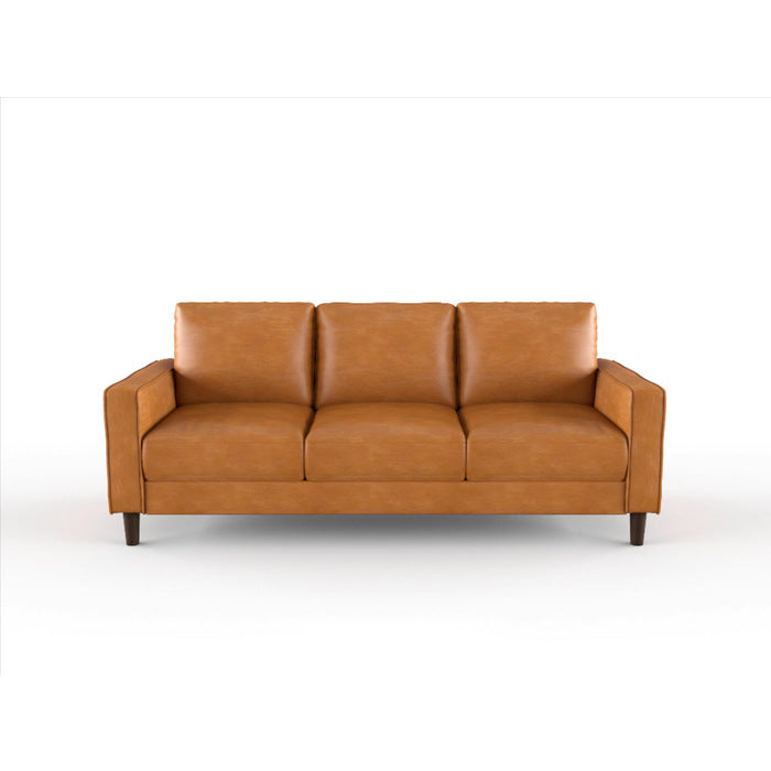 Malcolm Brown Faux Leather Sofa from Homelegance - Luna Furniture