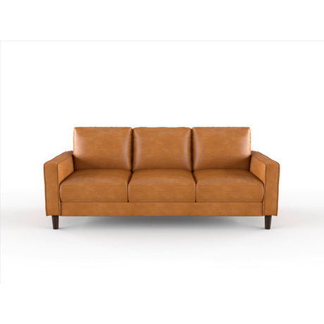 Malcolm Brown Faux Leather Sofa from Homelegance - Luna Furniture