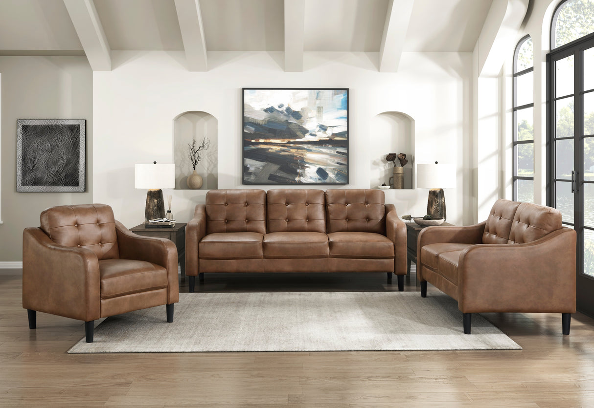 Mallory Brown Living Room Set from Homelegance - Luna Furniture