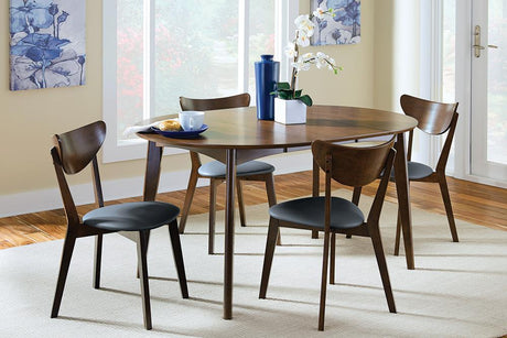 Malone Dark Walnut and Black Upholstered Dining Chairs, Set of 2 from Coaster - Luna Furniture