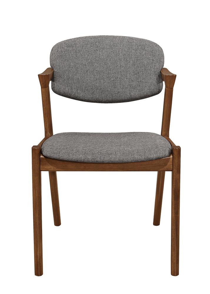 Coaster Malone Dining Side Chairs Grey and Dark Walnut (Set of 2