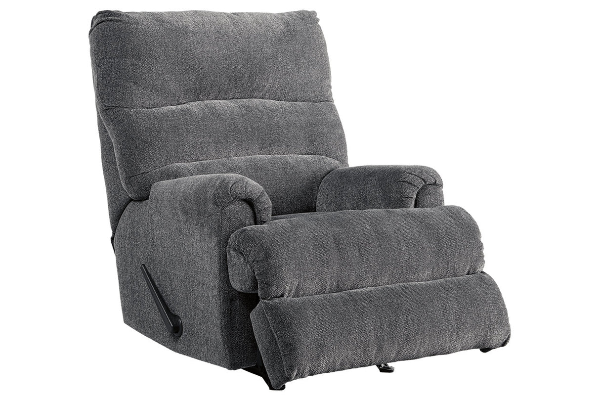 Man Fort Graphite Recliner from Ashley - Luna Furniture