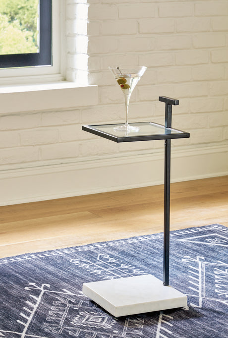 Mannill Black/White Accent Table from Ashley - Luna Furniture