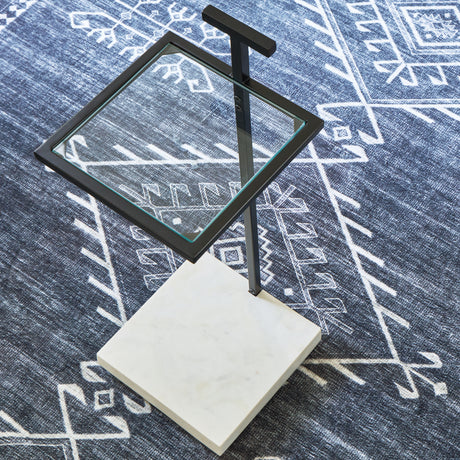 Mannill Black/White Accent Table from Ashley - Luna Furniture