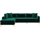 Mano Green Velvet RAF Sectional from Midinmod - Luna Furniture