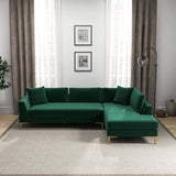 Mano Green Velvet RAF Sectional from Midinmod - Luna Furniture