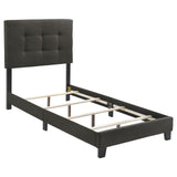 Mapes Charcoal Tufted Upholstered Twin Bed from Coaster - Luna Furniture