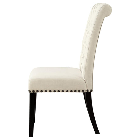 Mapleton Beige Tufted Back Upholstered Side Chairs, Set of 2 from Coaster - Luna Furniture