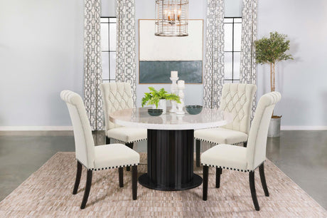 Mapleton Beige Tufted Back Upholstered Side Chairs, Set of 2 from Coaster - Luna Furniture