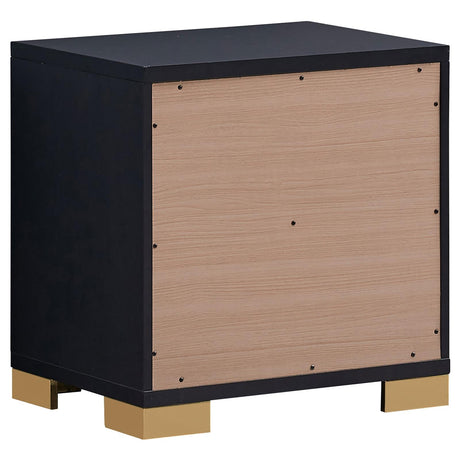 Marceline Black 2-Drawer Nightstand from Coaster - Luna Furniture