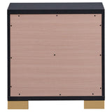 Marceline Black 2-Drawer Nightstand from Coaster - Luna Furniture