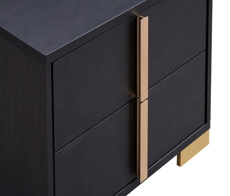 Marceline Black 2-Drawer Nightstand from Coaster - Luna Furniture