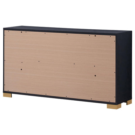 Marceline Black 6-Drawer Dresser from Coaster - Luna Furniture