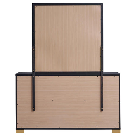 Marceline Black 6-Drawer Dresser with Mirror from Coaster - Luna Furniture