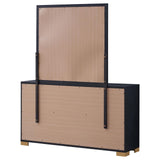 Marceline Black 6-Drawer Dresser with Mirror from Coaster - Luna Furniture