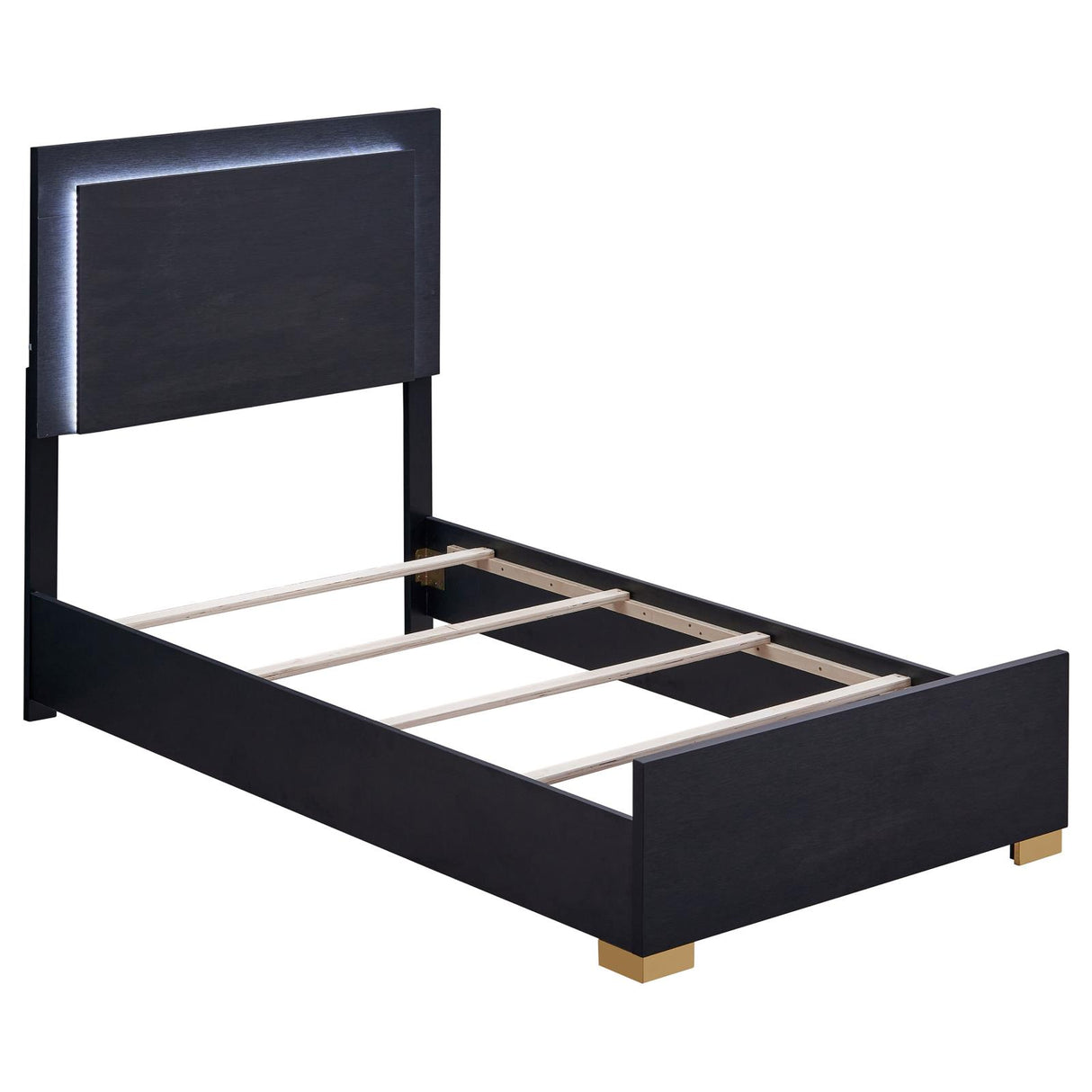 Marceline Black LED Twin Bed from Coaster - Luna Furniture
