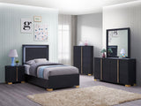 Marceline Black LED Twin Bed from Coaster - Luna Furniture