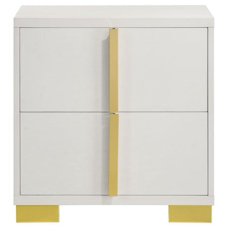 Marceline White 2-Drawer Nightstand from Coaster - Luna Furniture